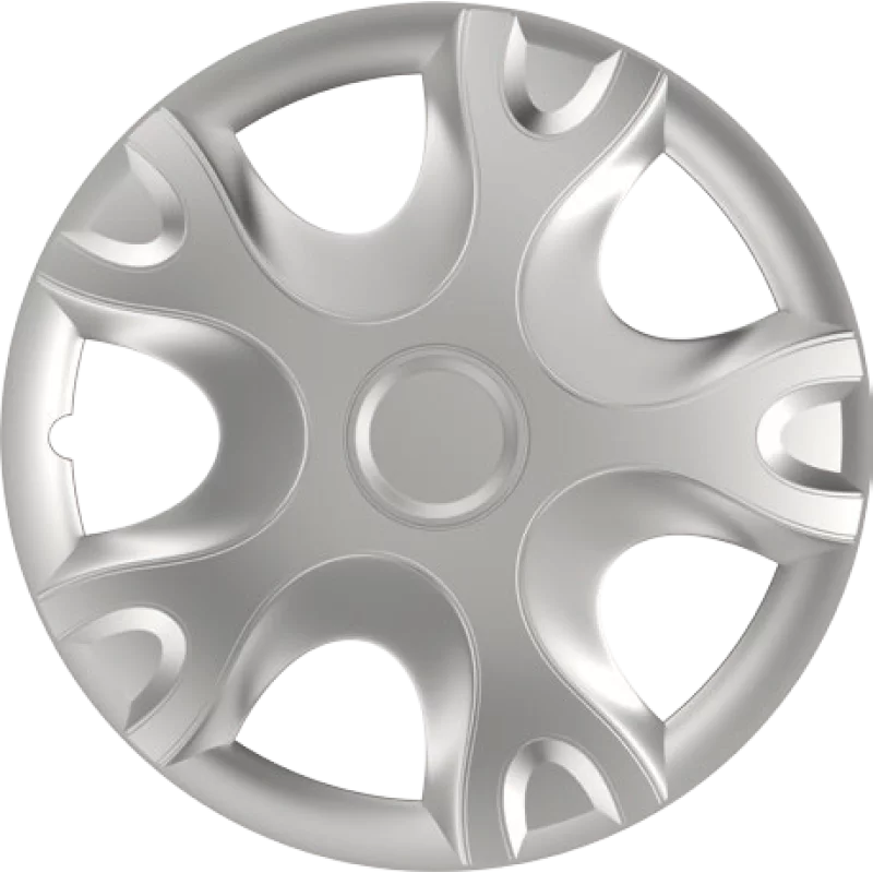 Capace roti auto 14 inch Real, set 4 bucati, argintiu, ABS rezistent