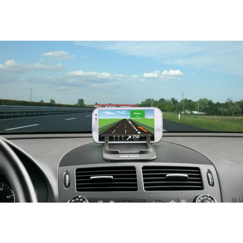 Covoras antialunecare pentru bord auto cu suport telefon Uni-Mat 185x95 mm