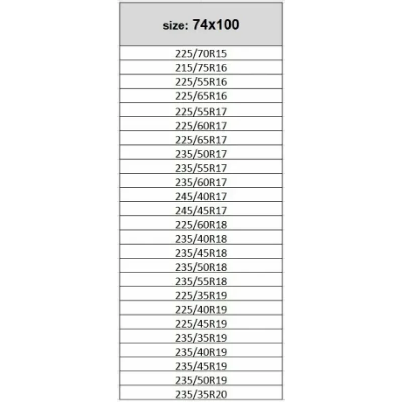 Husa protectie pentru 4 roti auto 15-20 inch, impermeabila, 74x100 cm