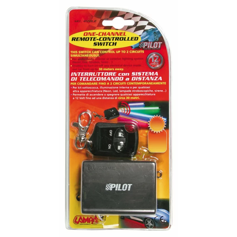 Întrerupător cu telecomandă 12V, 1 canal, rază de acțiune până la 30 m