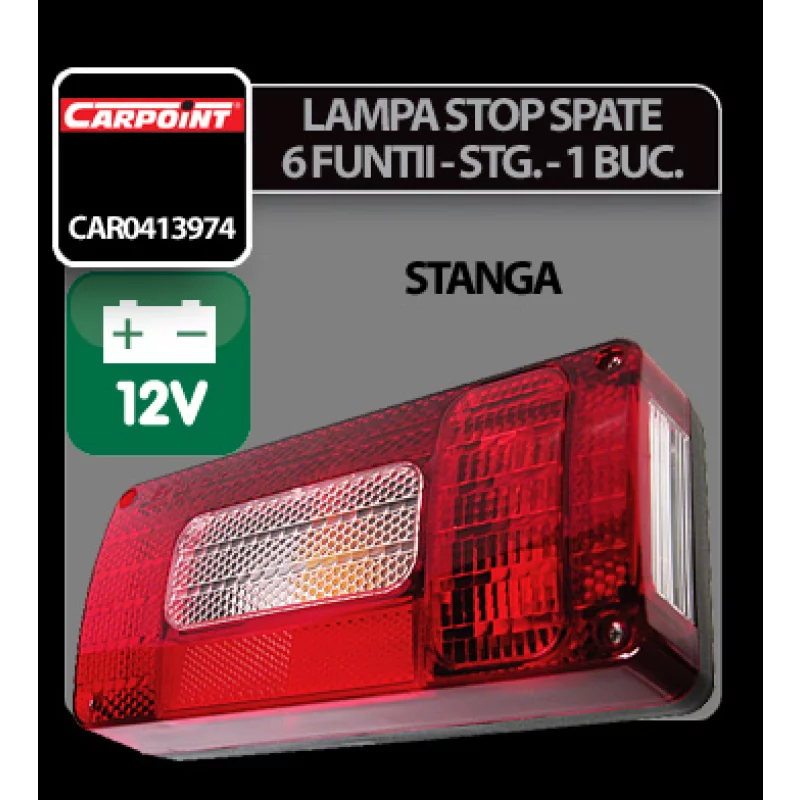 Lampa stop spate stanga Carpoint, 6 functii, 12V, 215x10 cm