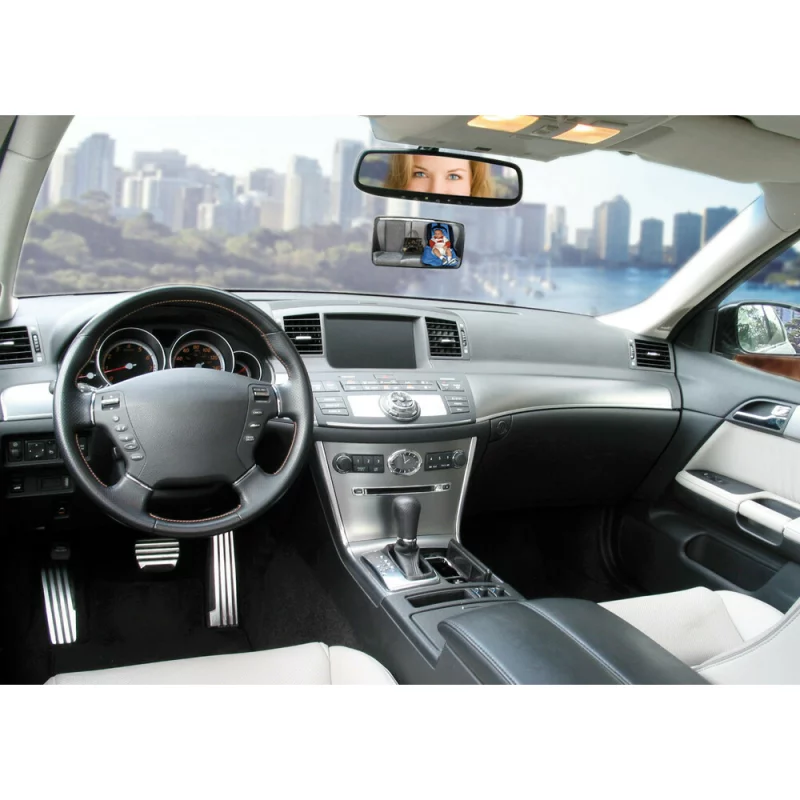 Oglinda interioara convexa auto Panorama 135x68 mm cu ventuza