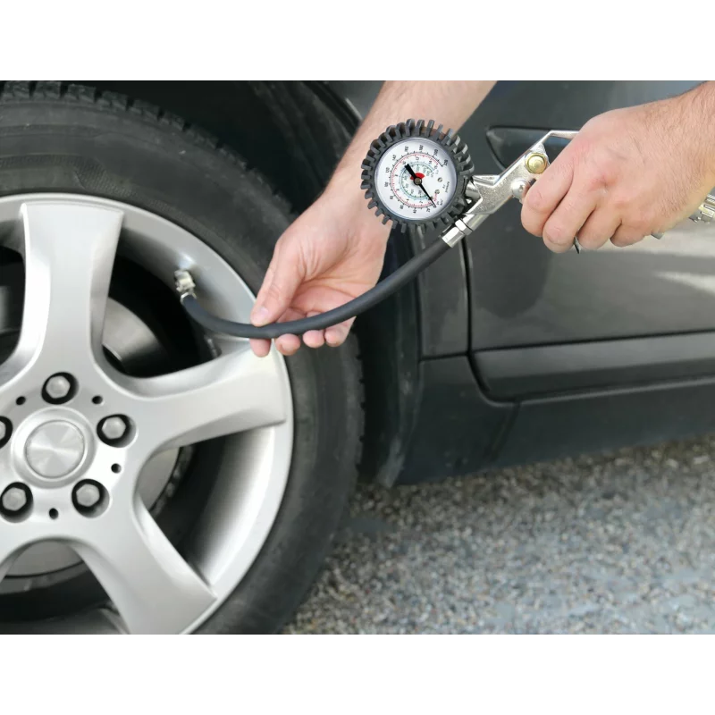 Pistol aer pentru umflat cu manometru profesional