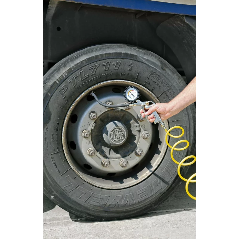 Pistol aer pentru umflat cu manometru profesional