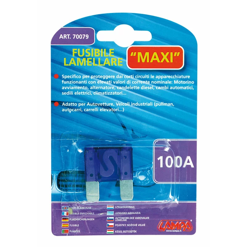 Siguranta plata Maxi 100A auto pentru protectie circuite electrice Lampa