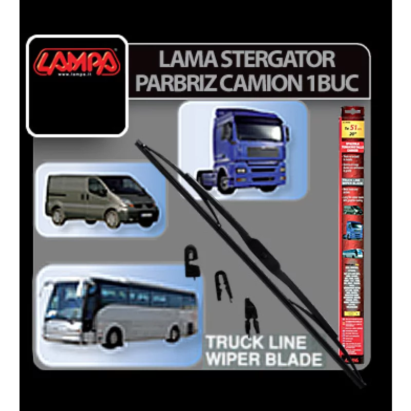 Ștergător parbriz camion Optimax Truck Line 60 cm cu adaptor universal