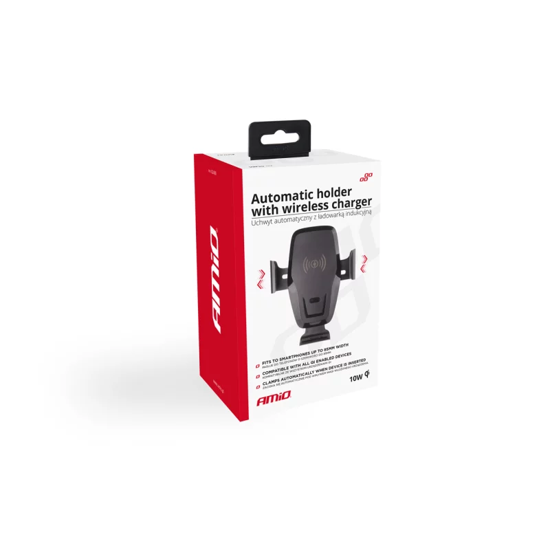 Suport telefon mobil cu ventuza brat reglabil incarcare Wireless Qi inductiva pentru iPhone si Samsung