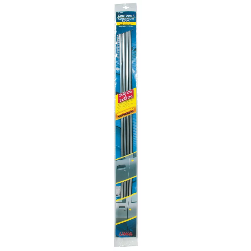 Aparatori muchii usi auto Contour 4, aluminiu, set 4 bucati