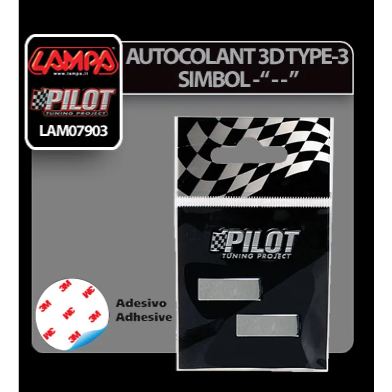 Autocolant 3D crom simbol linii 28 mm pentru decor exterior auto