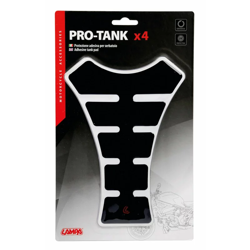 Autocolant protecție rezervor motocicletă Pro-Tank X4 negru, 147x210 mm