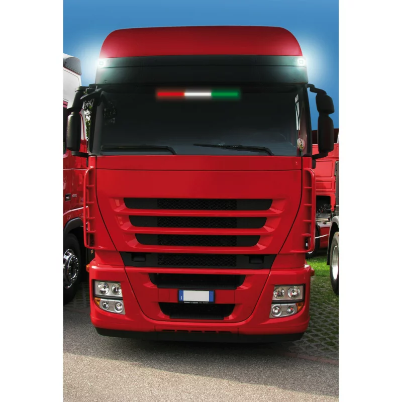 Bandă LED auto 60 cm cu alimentare USB, steag Italia/Ungaria