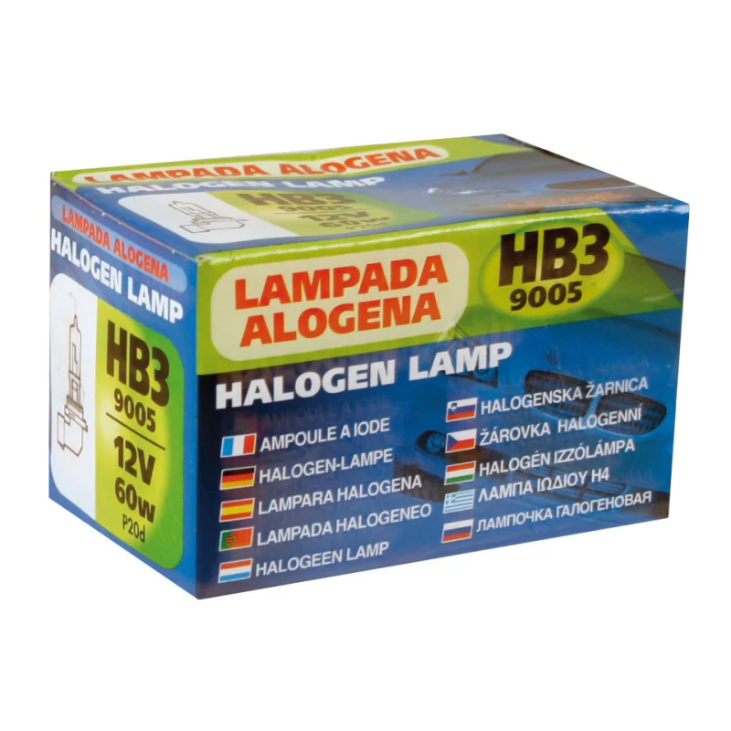 Bec halogen auto HB3 9005 12V 60W cu soclu P20d, Lampa