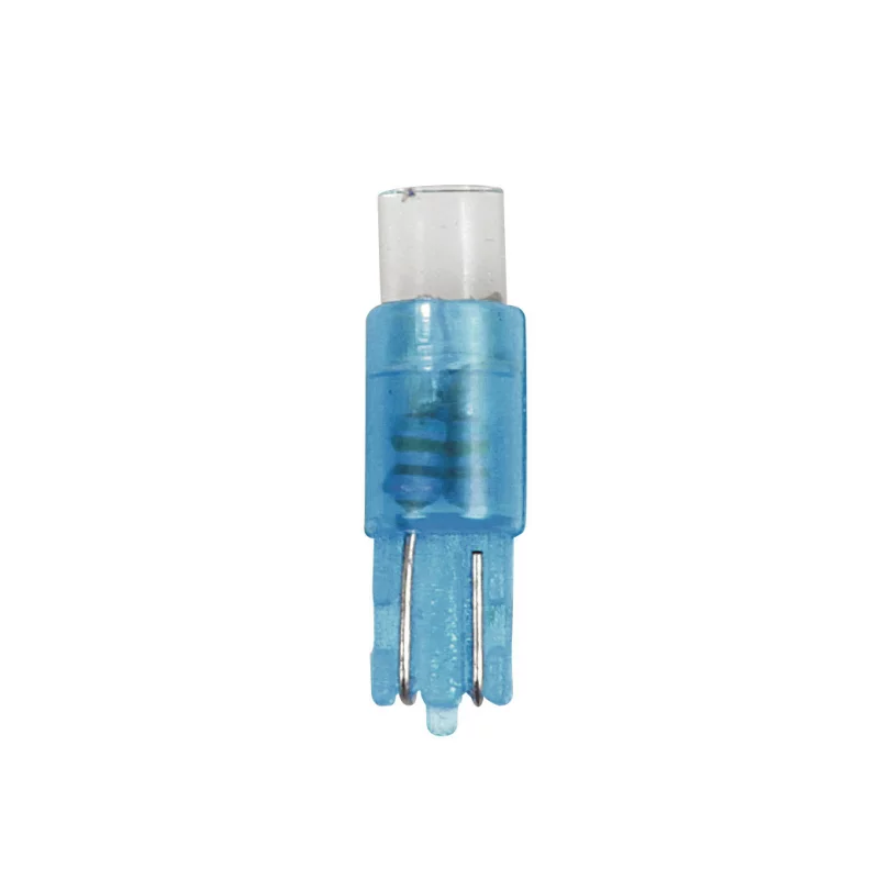 Set 5 becuri LED T5 12V albastre pentru iluminat bord auto