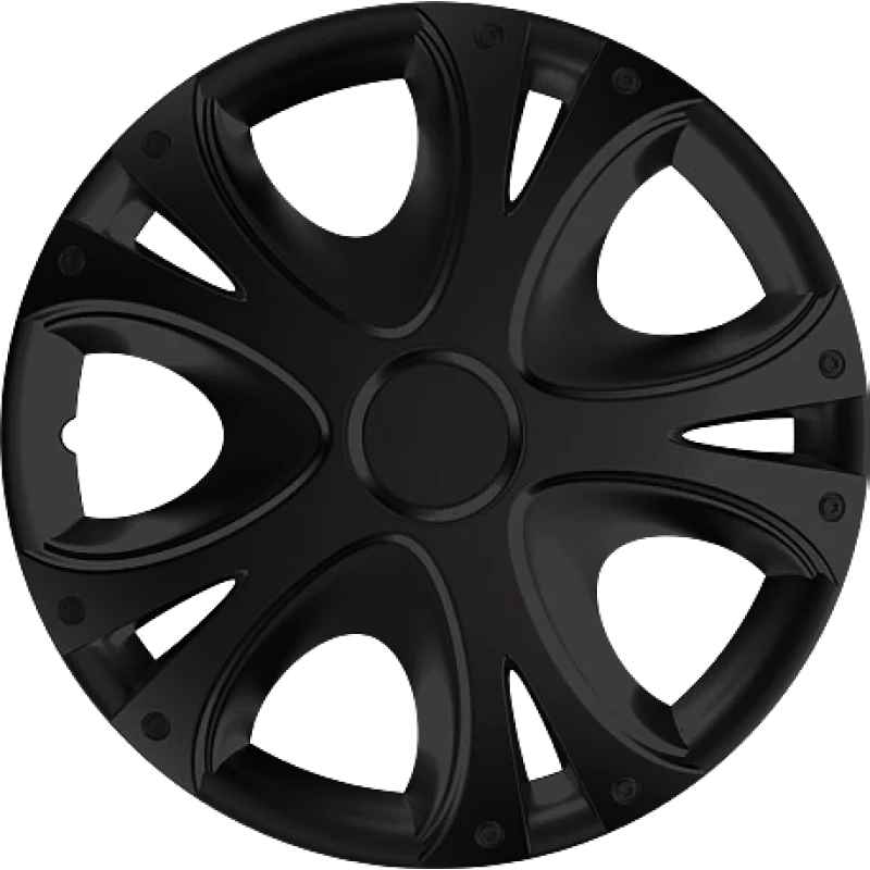 Capace roti auto Dynamic negre 16 inch, set 4 bucati, ABS
