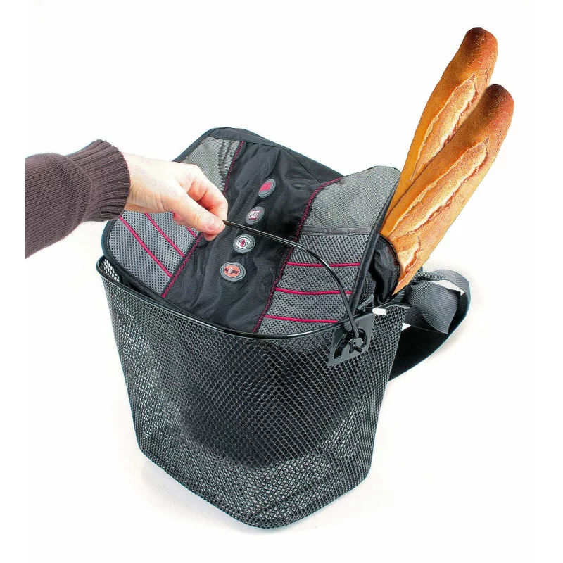 Cos de cumparaturi pentru bicicleta cu fixare rapida pe ghidon, 24L