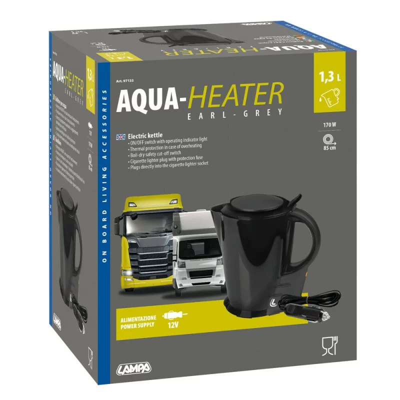 Fierbător auto apă 12V Lampa Aqua Heater Earl Grey 1,3L 170W