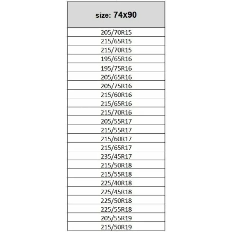 Husă de protecție pentru 4 roți auto 15-19 inch, impermeabilă, 74x90 cm