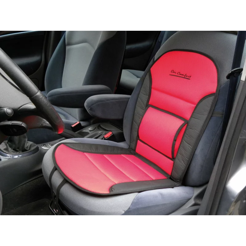 Husă scaun față Comfort cu suport lombar, negru/gri, 1 buc, Carpoint