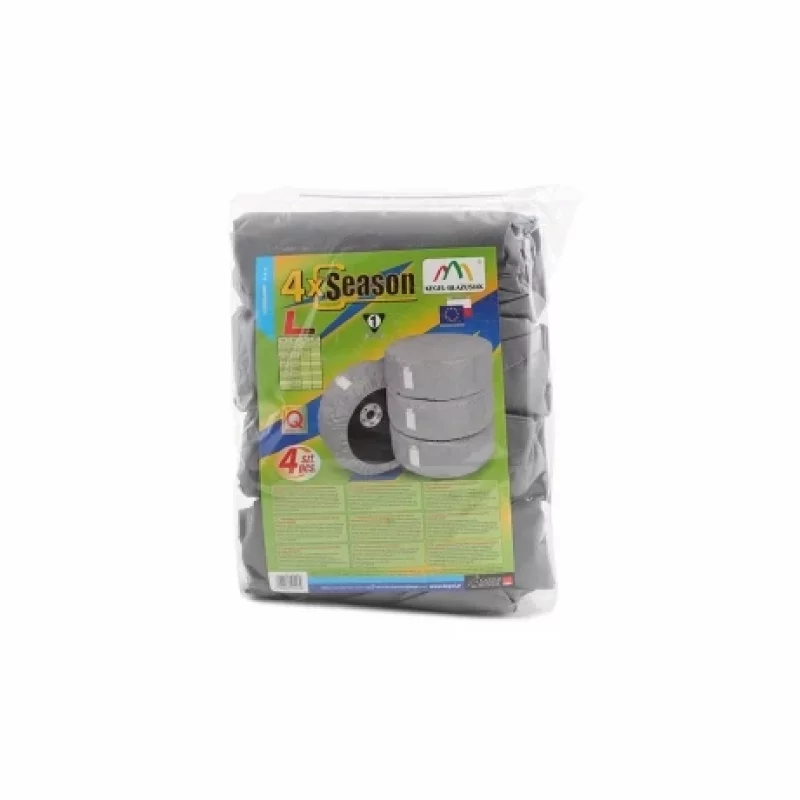 Set 4 huse pentru roti auto 14-17 inch, marimea L, gri