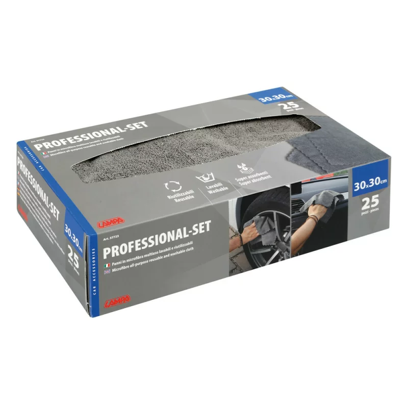 Lavete microfibra universale lavabile si reutilizabile Professional-Set dozator cu 25buc Lampa