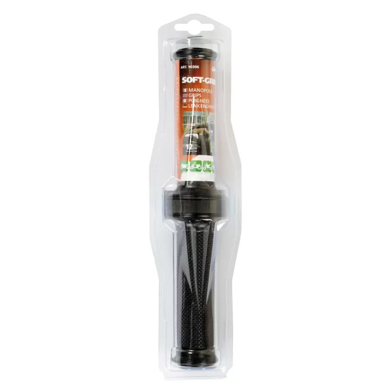Mânere ghidon motocicletă Soft Grip negre, set 2 buc, Lampa