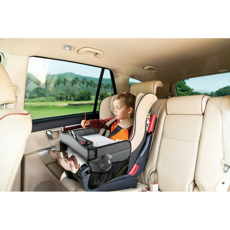 Măsuță auto pentru copii Lampa Snack & Play, pliabilă, gri, 40x36 cm