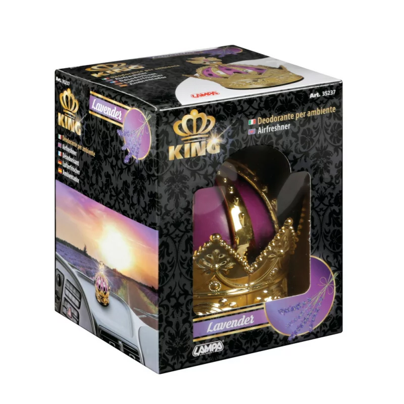 Odorizant auto King cu aromă de Lavandă 50 ml, intensitate reglabilă