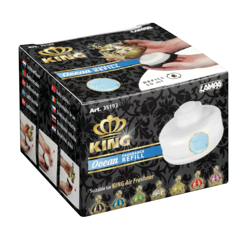 Rezervă odorizant auto King Ocean 50 ml, parfum proaspăt marin