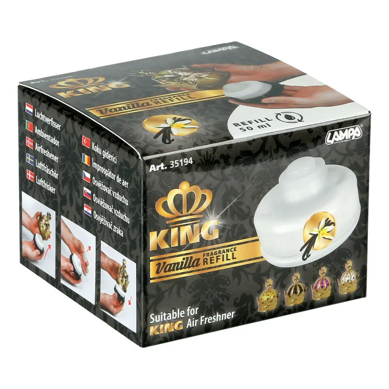 Rezervă odorizant auto King 50 ml, parfum vanilie, Lampa