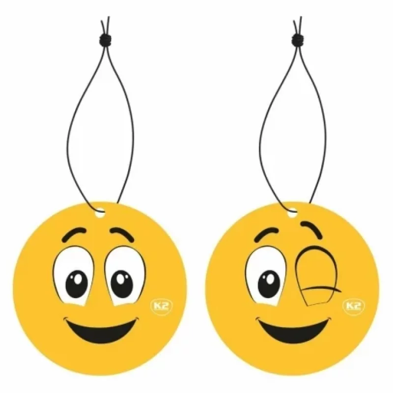 Odorizant auto K2 Be Happy Mandarin cu agățătoare pentru oglindă