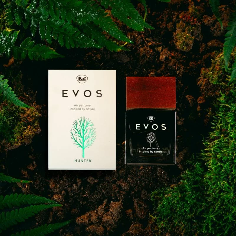 Odorizant auto K2 Evos Hunter 50 ml cu capac din lemn