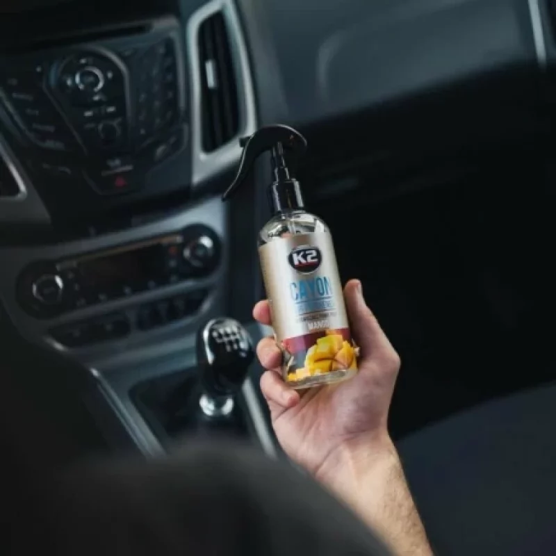 Odorizant auto și de interior K2 Cayon Mango cu atomizor, 250 ml