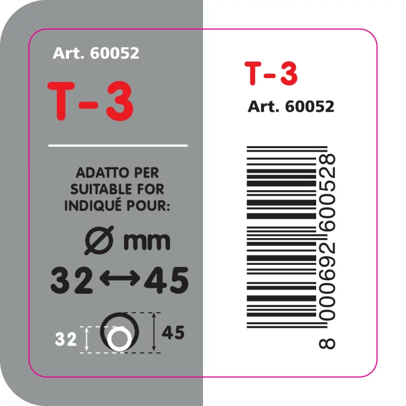 Ornament toba esapament T-3 din inox lustruit, montaj 32-45 mm