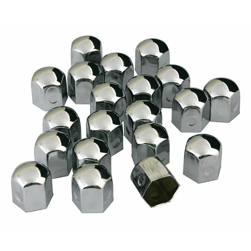 Ornamente prezoane metal cromate 19 mm, set 20 buc, Hex, crom