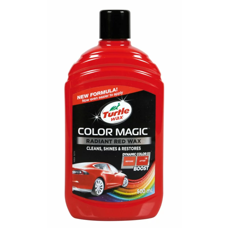 Pasta pentru lustruit caroserie roșie Turtle Wax Color Magic, 500 ml