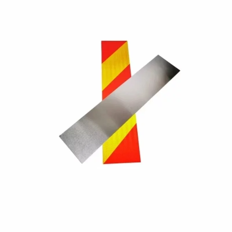 Placi identificare metalice reflectorizante pentru vehicule lungi, 2 buc