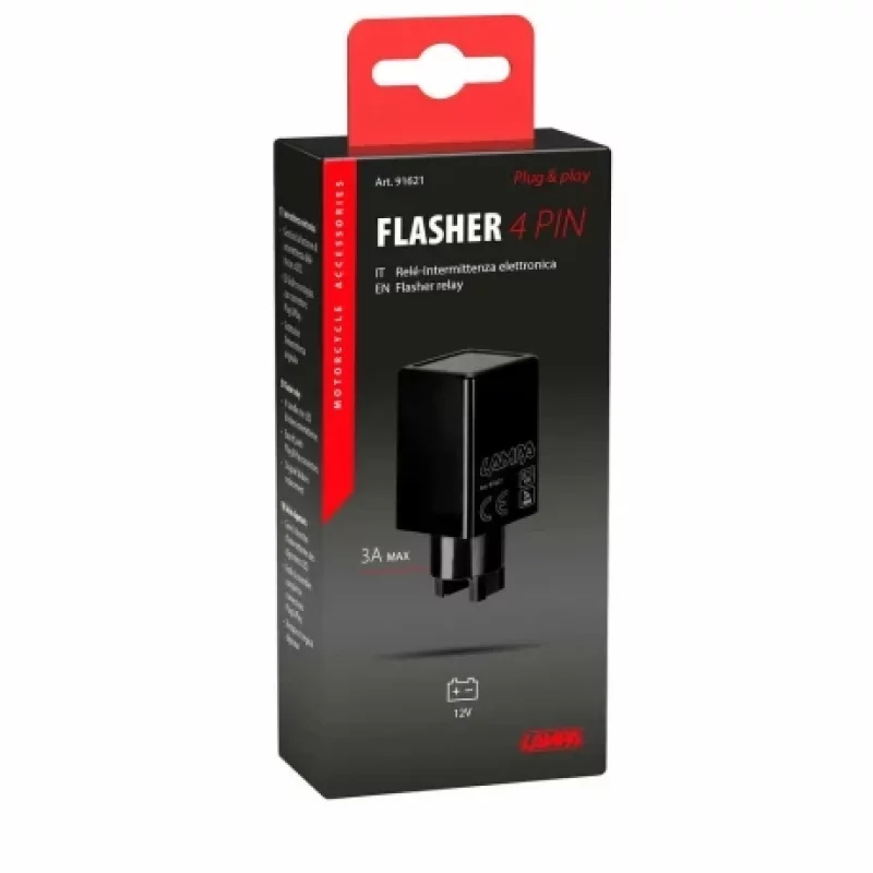 Releu electronic pentru semnalizatoare LED cu 4 pini, 12V, 3A