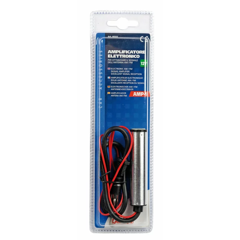 Amplificator semnal antenă auto AM/FM 12V Lampa pentru recepție radio