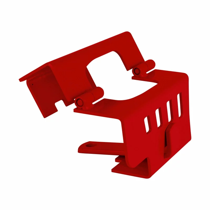 Antifurt remorcă pliabil cu lacăt și montaj pe cuplă, roșu