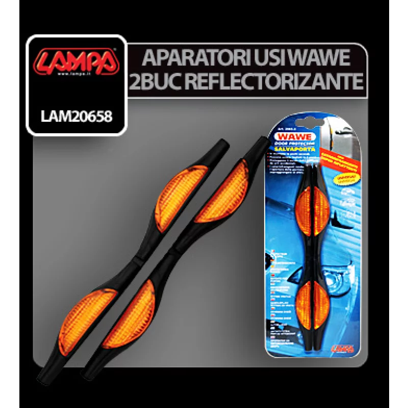 Apărători pentru uși auto Wave reflectorizante, set 2 bucăți, 200 mm