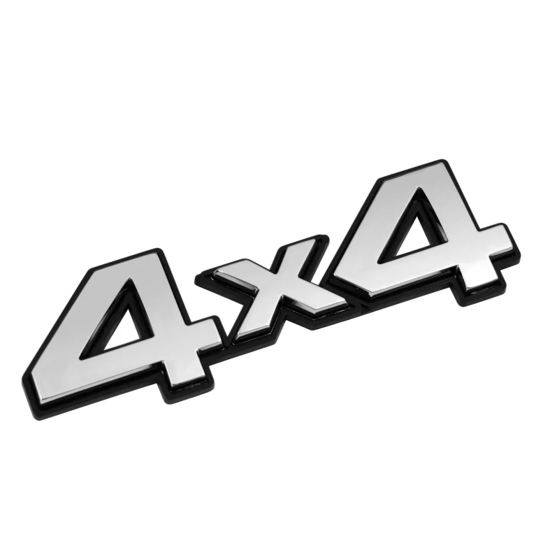 Emblemă auto 3D 4x4 cromată cu adeziv 3M, 105x33 mm