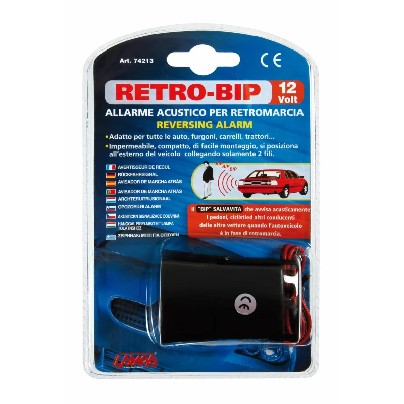 Avertizor sonor pentru mers inapoi 12V, 110 dB, Lampa