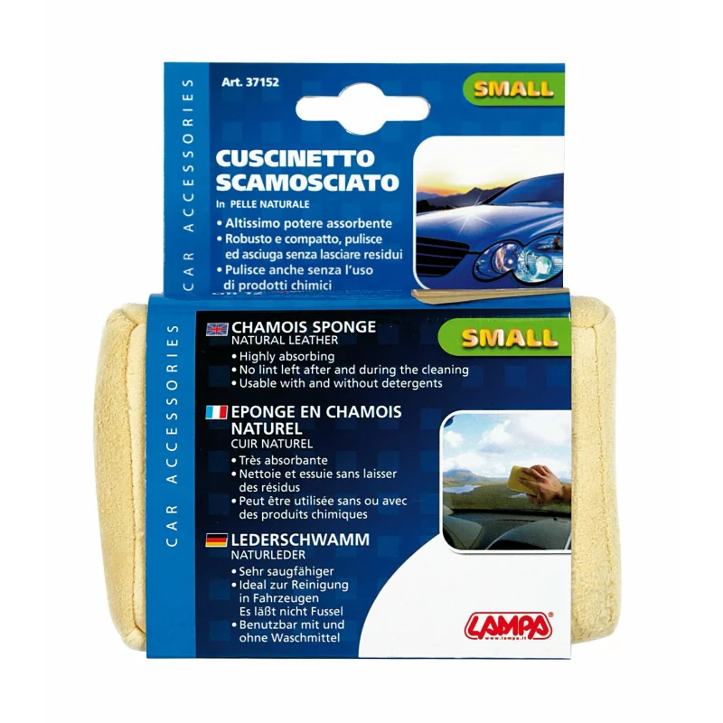 Burete auto cu piele naturală de căprioară, mărimea S, 12x8x4 cm