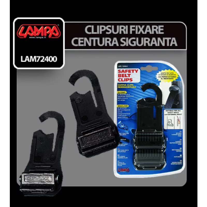 Clipsuri auto pentru fixarea centurii de siguranta, Lampa