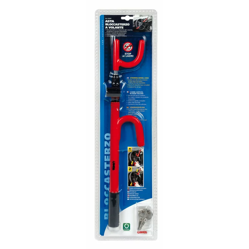 Dispozitiv blocare volan auto antifurt cu 2 chei Lampa