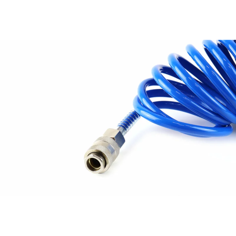 Furtun aer spiralat Amio 5x8 mm, 10 m, pentru scule pneumatice