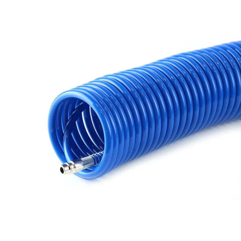 Furtun aer spiralat Amio 5x8 mm, 10 m, pentru scule pneumatice