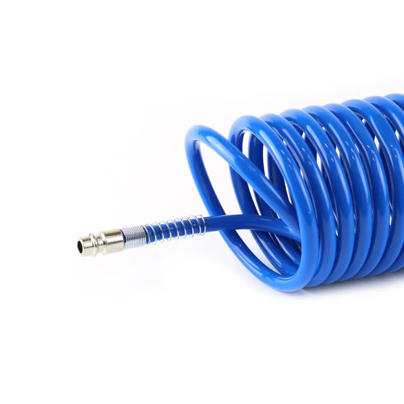 Furtun aer spiralat Amio 5x8 mm, 10 m, pentru scule pneumatice