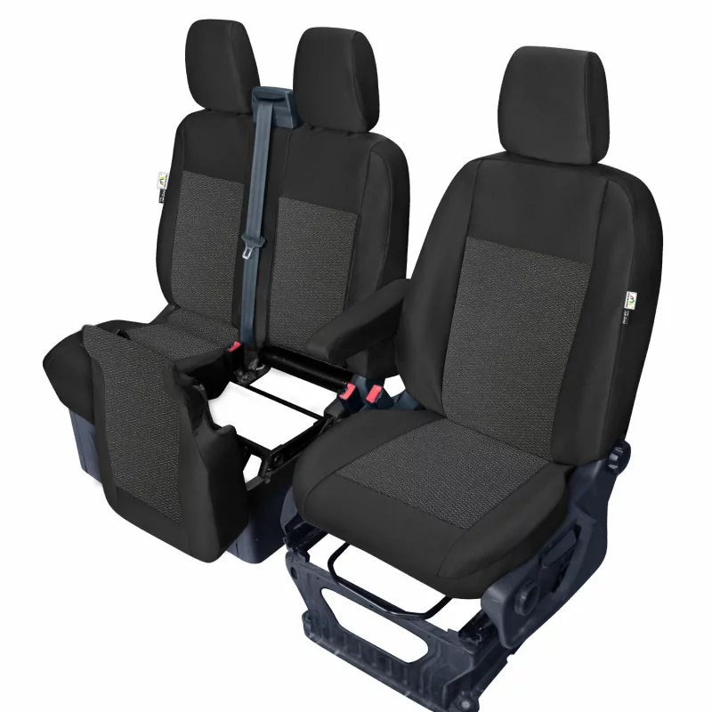 Huse scaun fata dedicate Ford Transit Custom 1+2 locuri cu masuta