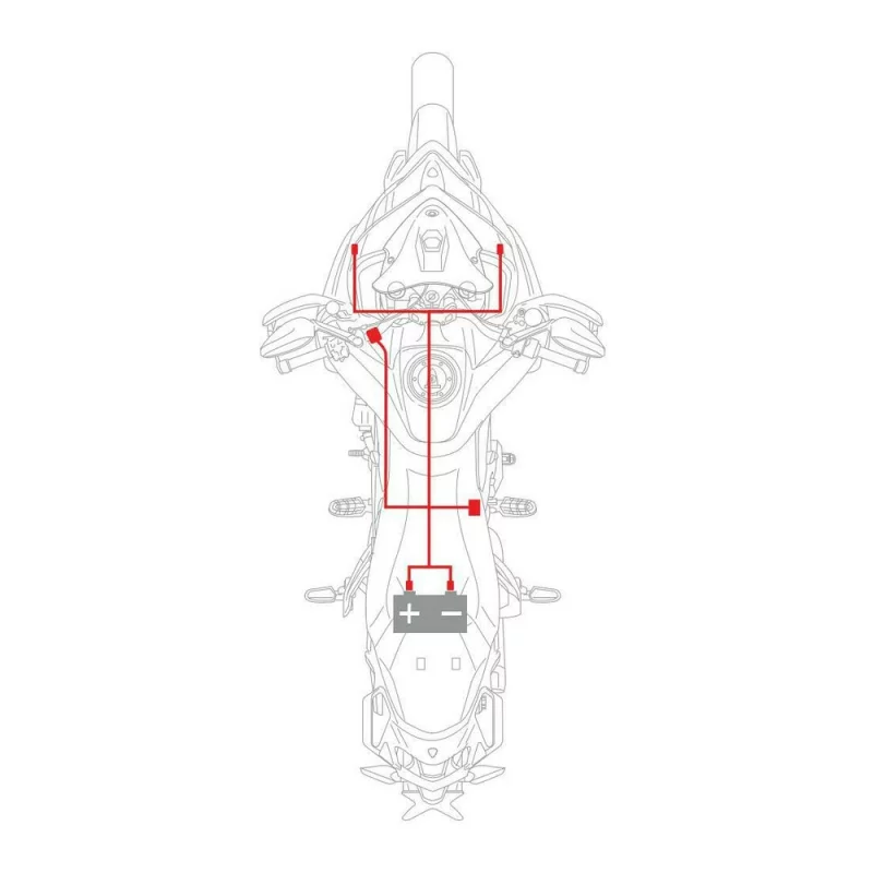 Kit cablaj pentru proiectoare moto 12V, releu 40A si siguranta 15A